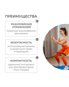 Фитнес-резинка, 30,5х7,6х0,11 см, нагрузка 10 кг, цвет черный Onlytop