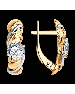 Серьги из золота с фианитами Sokolov