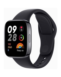 Смарт-часы Redmi Watch 3, 1.75", черный/черный Xiaomi