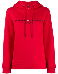 Tommy hilfiger худи с вышитым логотипом l красный Tommy hilfiger