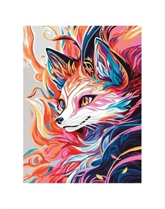 Картина по номерам на картоне Волшебная лиса, 30 х 40 см, с акриловыми красками и кистями Три совы