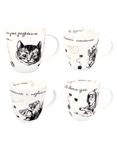 Кружка Безумное чаепитие 420мл фарфор микс дизайна Quinsberry