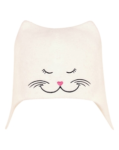 Шапка для бани Кошечка фетр с вышивкой белый Нет марки