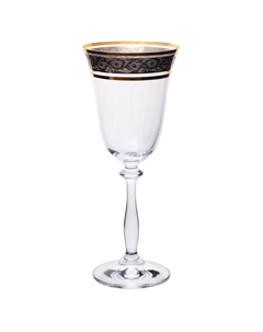 Набор бокалов Ангела панто платина золото 6шт 250мл вино стекло Crystalex