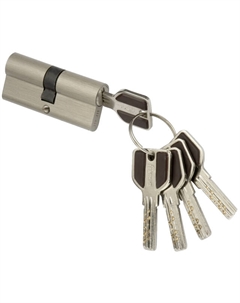 Цилиндр ключевой 70мм 35+35 матовый никель Мсм