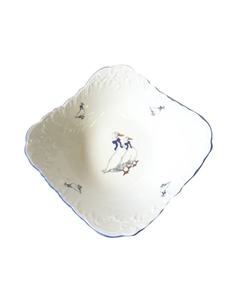 Салатник Рококо Гуси квадр. 27х27см 1,2л фарфор Cmielow