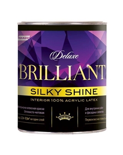 Краска акриловая Deluxe brilliant silky shine белая 0,9л, 0007399 Parade