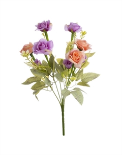 Растение искусственное букет Разноцветные розы 38 см Феникс-презент