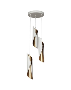 Светильник подвесной Маэстро 60Вт 3хE27 белый/золотой Элетех