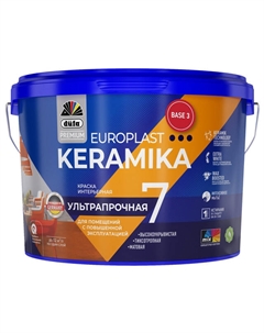 Краска в/д Premium EuroPlast Keramika 7 база 3 для стен и потолков 2,5л б/ц, арт.МП00-006968 Dufa