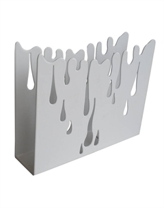 Салфетница Капли 12х10х3 см металл белый Нет марки