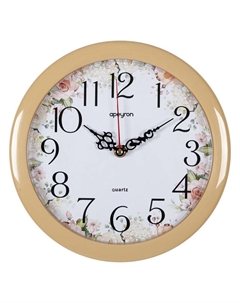 Часы настенные PL200906 пластик бежевый/белый Apeyron