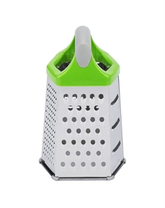 Терка VIVA Grey Green 6-ти гранная универсальная без поддона нерж.сталь, пластик Attribute