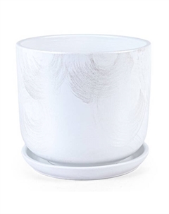 Горшок керамический с поддоном Орион 3л d18см h15,5см цилиндр белый Нет марки