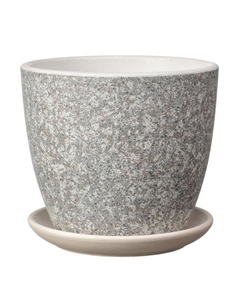 Горшок бетонный с поддоном Гризайль бутон 13л d30см светло-серый Нет марки