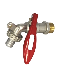 Кран шаровый, водоразборный штуцер, 1/2" ручка под замок Mpf