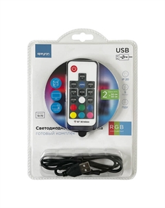 Лента светодиодная комплект для ТВ 5В 7,2Вт 5050 30д/м IP20 2х0,5м RGB Apeyron
