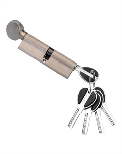 Цилиндр ключевой 100мм 45+55 матовый никель вертушка Мсм