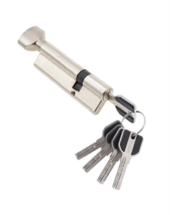 Цилиндр ключевой 100мм 35+65 матовый никель вертушка Мсм