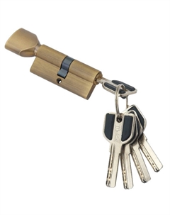 Цилиндр ключевой 70мм 35+35 коричневый вертушка Мсм