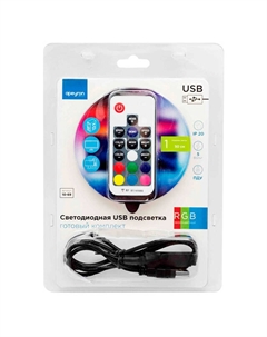 Лента светодиодная комплект для ТВ 5В 3,6Вт 5050 30д/м IP20 0,5м RGB Apeyron