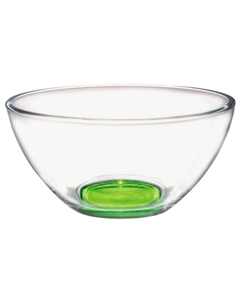 Салатник Гладкий цветное дно 16см 1,2л стекло в ассортименте Нет марки
