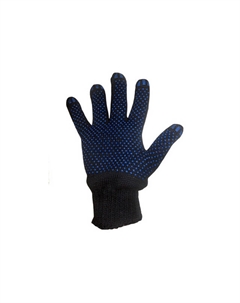 Перчатки х/б с ПВХ 5 нитей черные, 3 пары Нет марки