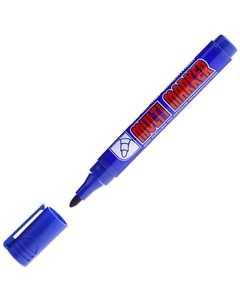 Маркер перманентный Multi Marker пулевидный синий 3мм Crown