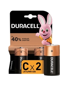 Батарейка LR14 C блистер 2шт Duracell