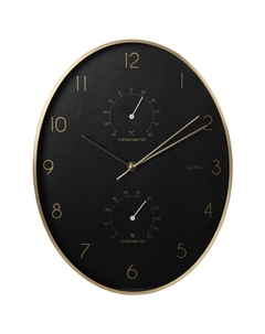 Часы настенные 345х271х42мм черный металл Koopman