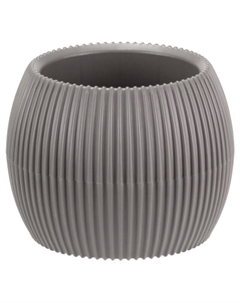 Кашпо Пиканто 0,35л d11,5см французский серый ротанг пластик Idea