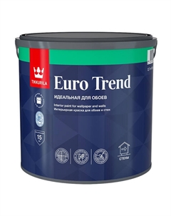 Краска акриловая Euro Trend для обоев база C 2,7л бесцветная, арт.700009623 Tikkurila