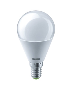 Лампа светодиодная 8,5Вт Е14 264В 4000K шар Navigator
