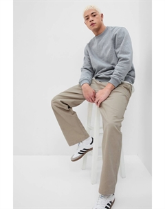 Брюки-Чиносы в стиле 90-х свободного кроя, бежевый Gap