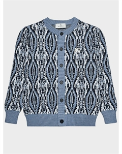 Кардиган с узором "ромбы", голубой Etro