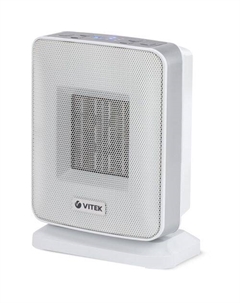 Тепловентилятор керамический VT-2052, 1500Вт, с термостатом, 2 режима, серый Vitek