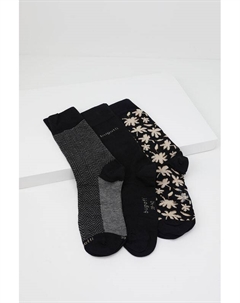 Подарочный набор из 3 пар хлопковых носков с принтом Bugatti