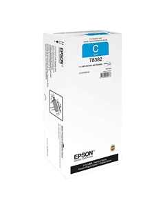 Картридж струйный Epson T8382 (C13T838240), голубой, оригинальный, ресурс 20000 страниц для Epson Epson WorkForce Pro WF-R5190DTW / WF-R5690DTWF