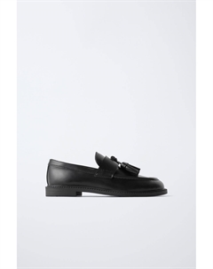 Мокасины с кисточками, черный Zara