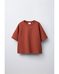 Однотонная футболка с замком, цвет Brick Zara