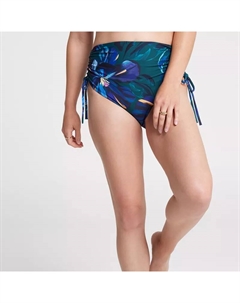 Женские плавки для плавания с завышенной талией, сборками и завязками по бокам, цвет Floral Cool Calia