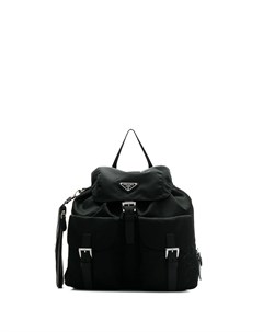 Prada рюкзак с пряжками один размер черный Prada