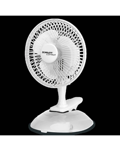 Вентилятор настольный осевой Scarlett SC-DF111S01 25 Вт, скоростей: 2, лопасти 15 см, наклон, белый
