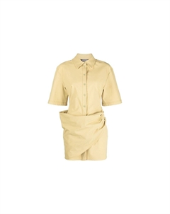 Платье с короткими рукавами женское желтое Jacquemus