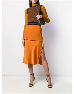 Versace ярусная юбка greek key 36 оранжевый Versace