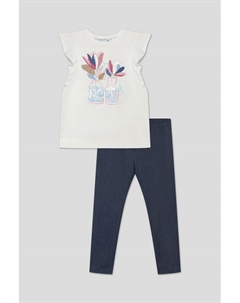 Комплект из футболки и легинсов с принтом Mayoral