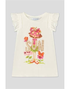 Футболка хлопковая с принтом Mayoral