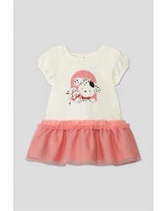 Платье с воланом из сетки с принтом Mayoral