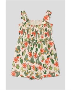 Хлопковый песочник на лямках с принтом Mayoral