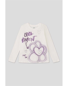 Хлопковый лонгслив с принтом Ovs